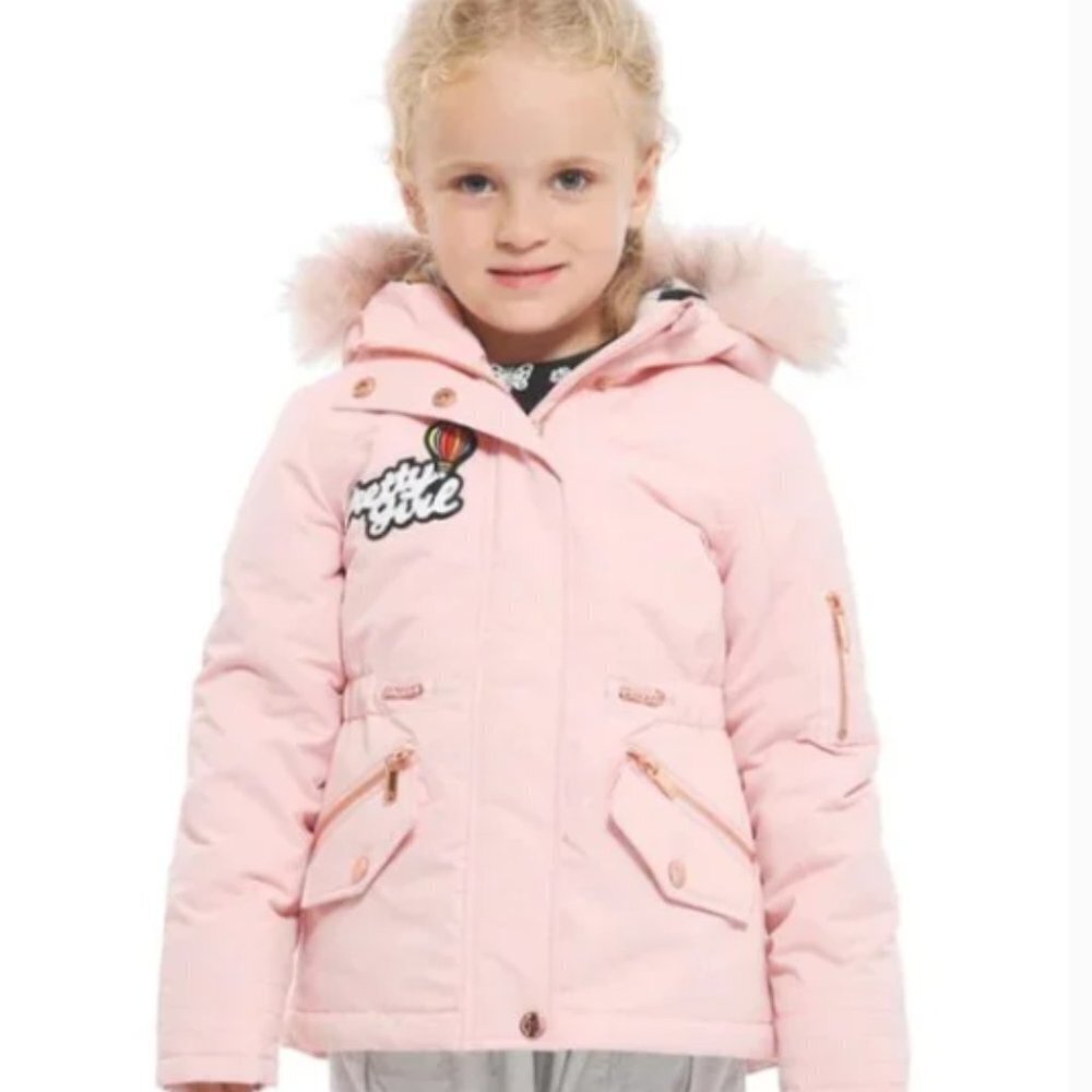 Rokka & Rolla Girls' Faux Fur Parka Jacket - M